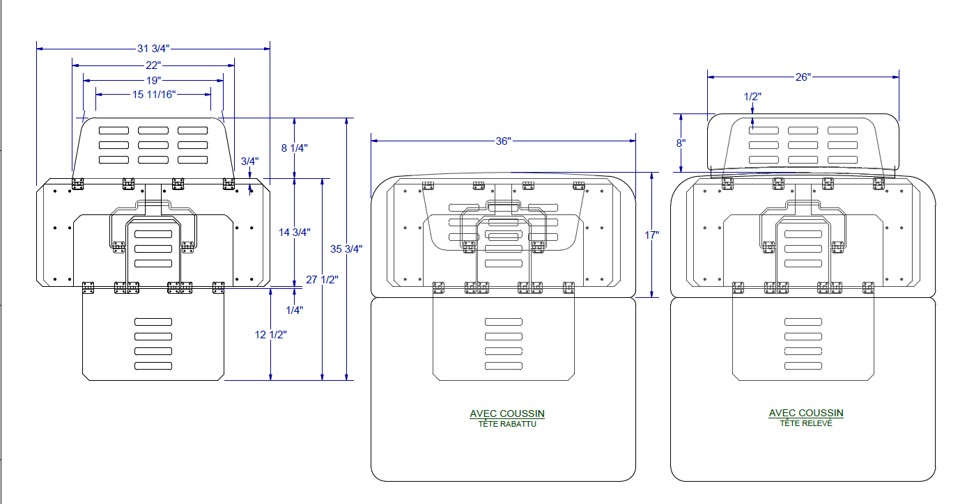 Fauteuil inclinable E-Z Rest. Catamaran à voile Leopard 50FT 2015-2026